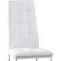 Voir la diapositive 4 : VS VENTA-STOCK Set de 4 chaises Salon Chelsea tapissées Blanc, 42 cm x 51 cm x 97 cm
