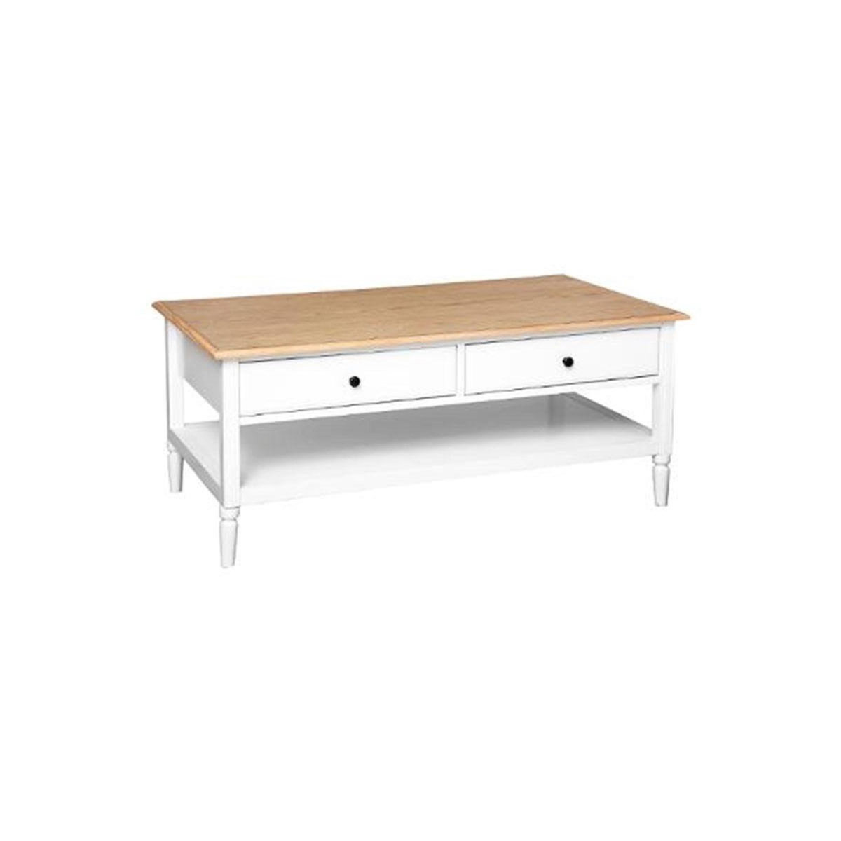 ATMOSPHERA Table Basse 4 Tiroirs Design  Solen  110cm Blanc