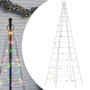 Voir la diapositive 2 : VIDAXL Sapin de Noël a LED sur mat de drapeau 200 LED colore 180 cm