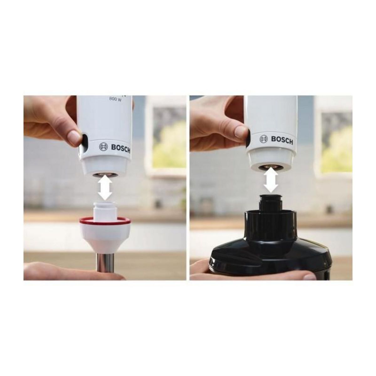 BOSCH Mixeur plongeant - BOSCH - MSM4W410 ErgoMaster - Moteur 800W - 4 lames QuattroBlade - Levier vitesses a gachette + turbo