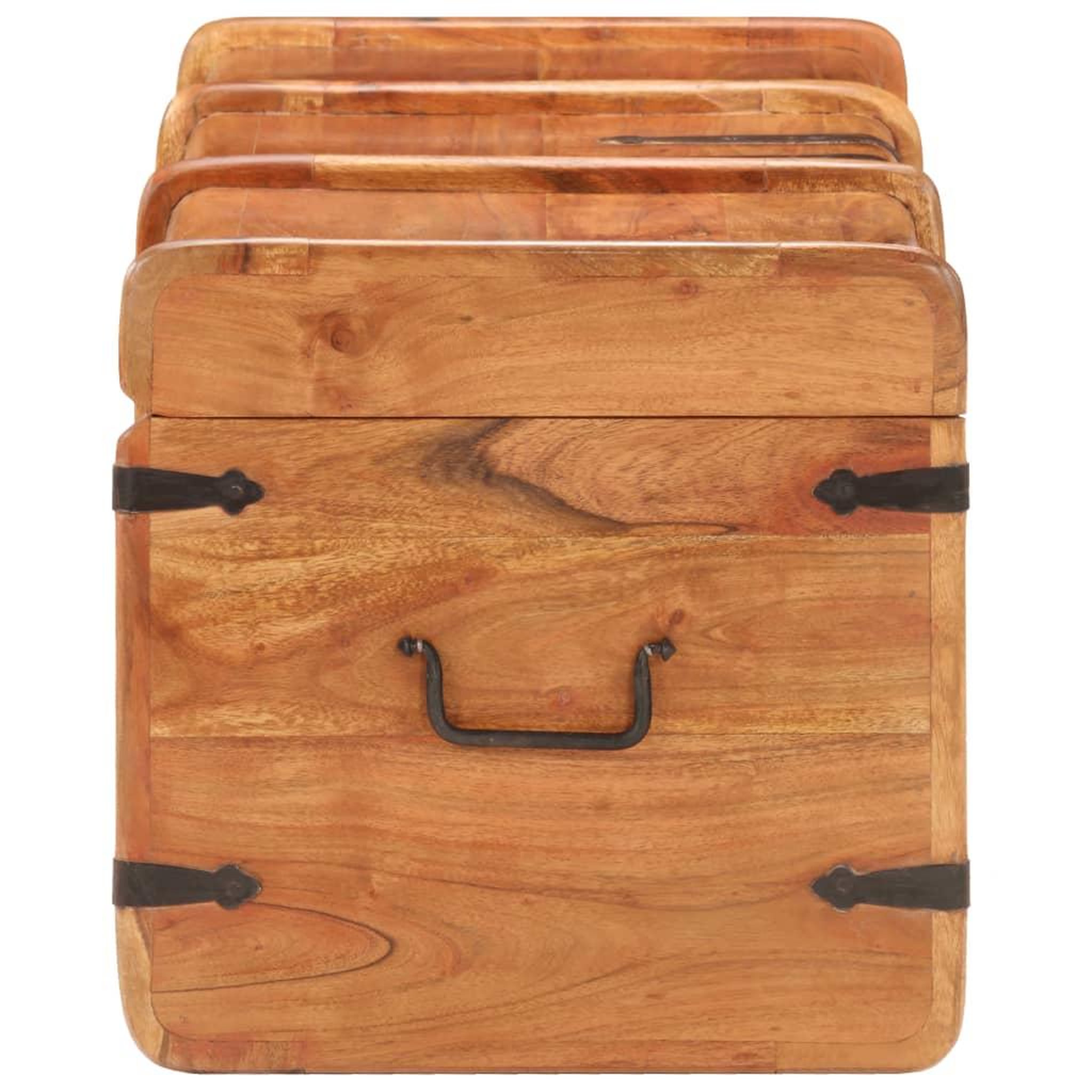Voir la diapositive 4 : VIDAXL Coffre de rangement 90x40x40 cm Bois d'acacia solide