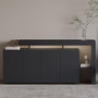 Voir la diapositive 2 : Habitat et Jardin Buffet en bois  Beliz  - 170 x 35 x 80 cm - Anthracite