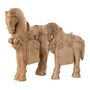 Voir la diapositive 2 : Paris Prix Statuette Déco en Bois  Cheval  37cm Naturel