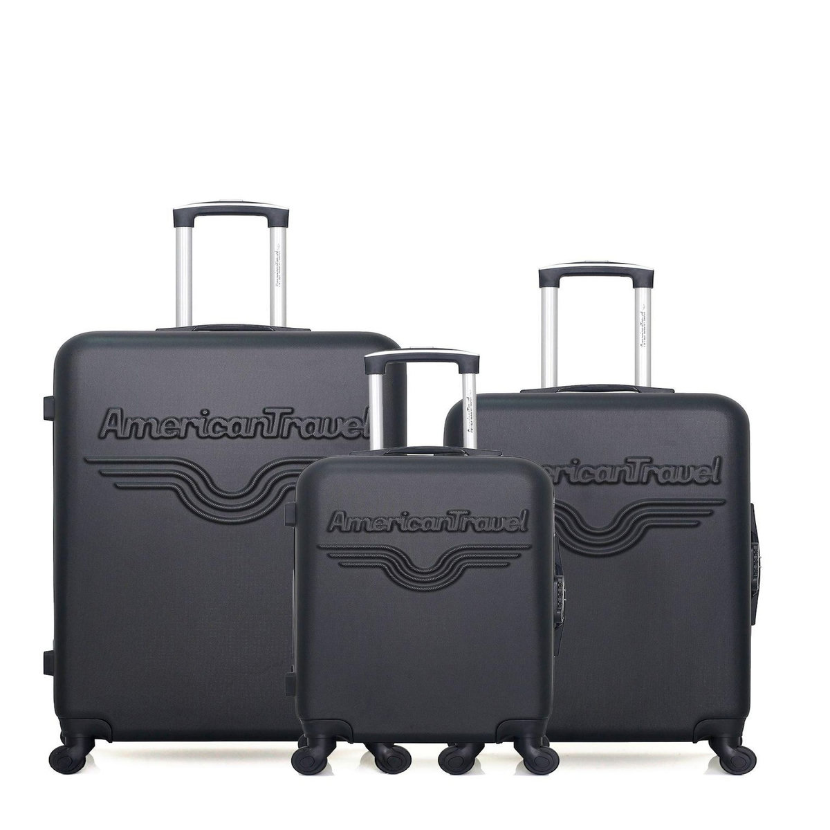 AMERICAN TRAVEL AMERICAN TRAVEL - LOT DE 3 - Valises grand format, weekend et cabine CHELSEA