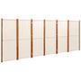 Voir la diapositive 2 : VIDAXL Cloison de separation 6 panneaux Blanc creme 420x180 cm