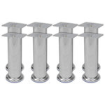 VIDAXL Pieds ronds de canape 8 pcs Chrome 180 mm
