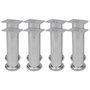 Voir la diapositive 1 : VIDAXL Pieds ronds de canape 8 pcs Chrome 180 mm