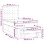 Voir la diapositive 6 : VIDAXL Sommier a lattes de lit avec matelas Gris clair 80x200 cm Tissu