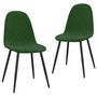 Voir la diapositive 2 : VIDAXL Chaises a manger lot de 2 Vert fonce Velours
