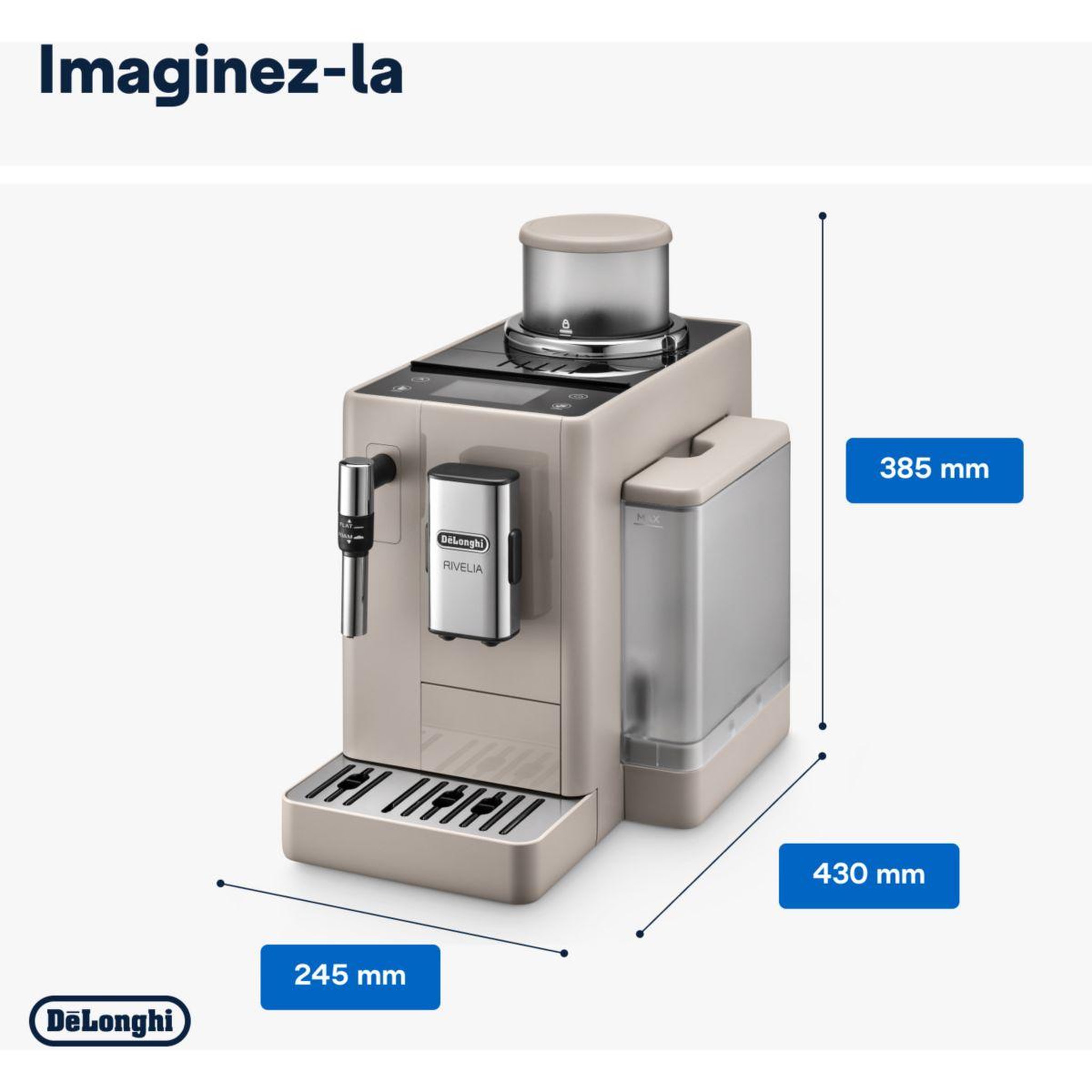 Voir la diapositive 4 : DELONGHI Expresso Broyeur FEB4435.BG Rivelia Beige