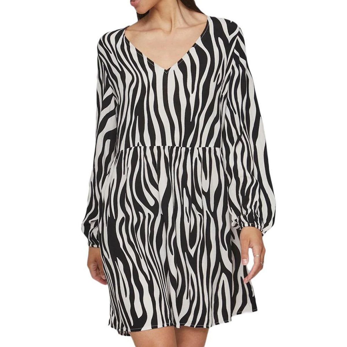 Vila Robe e/Blanche à Motifs Femme Vila Vifini