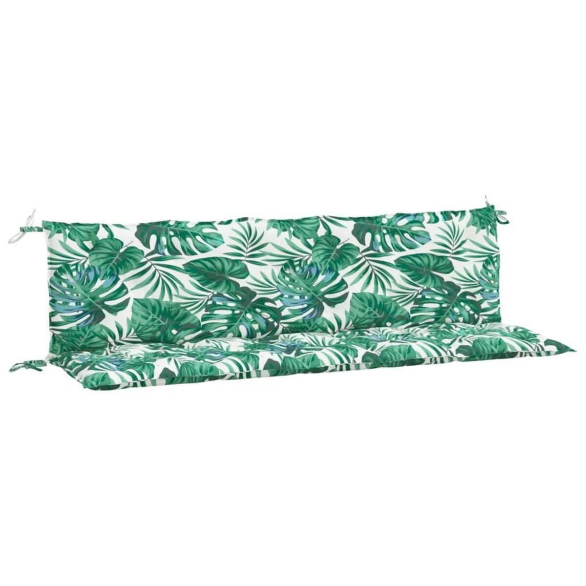 VIDAXL Coussins de banc de jardin lot de 2 motif de feuilles