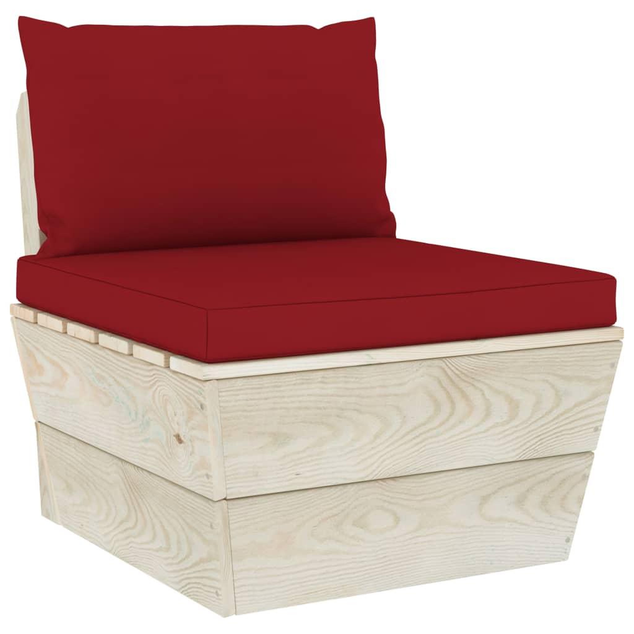 Voir la diapositive 4 : VIDAXL Salon de jardin palette 6 pcs avec coussins bois d'epicea