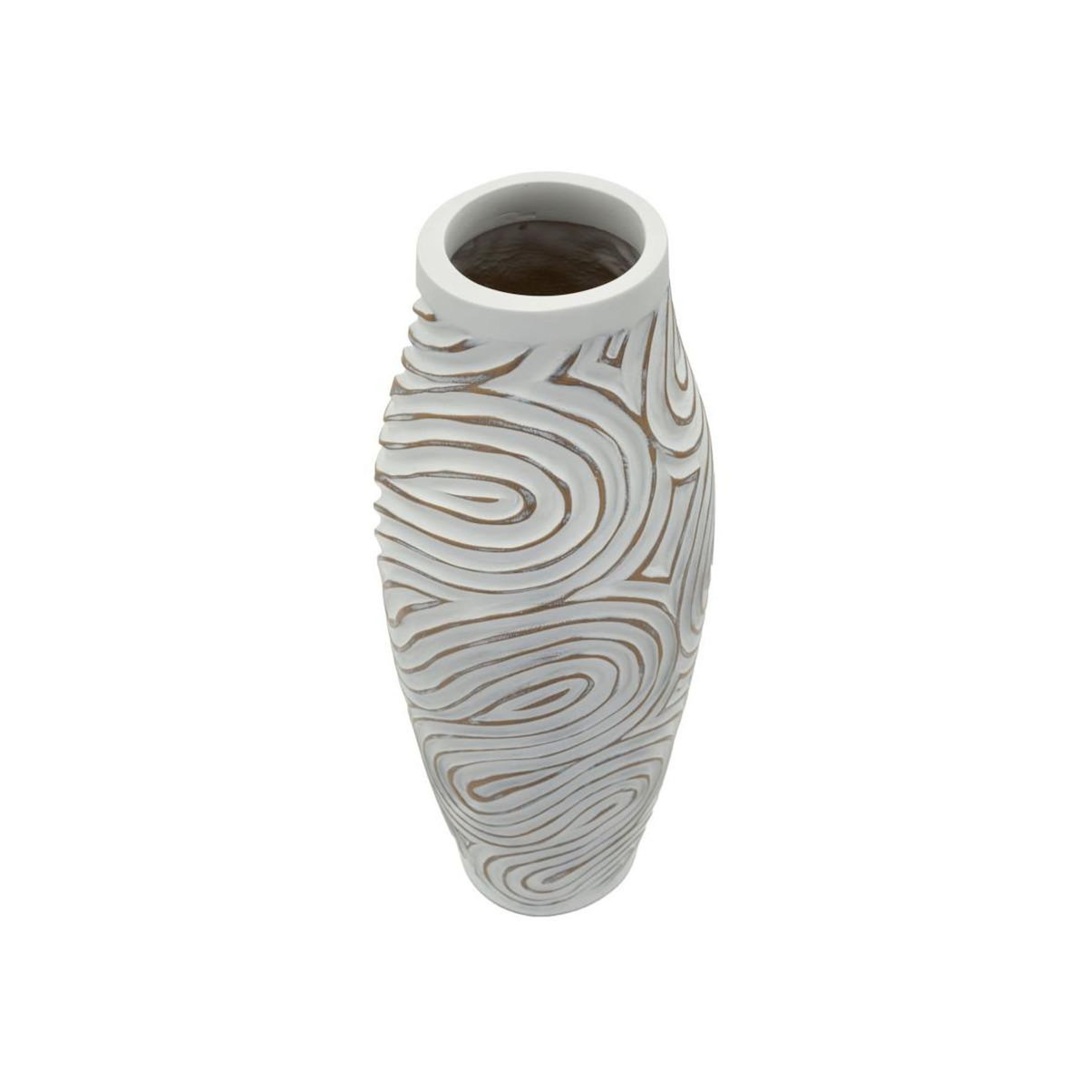 Paris Prix Vase Design en Résine  Oblix  50cm Blanc