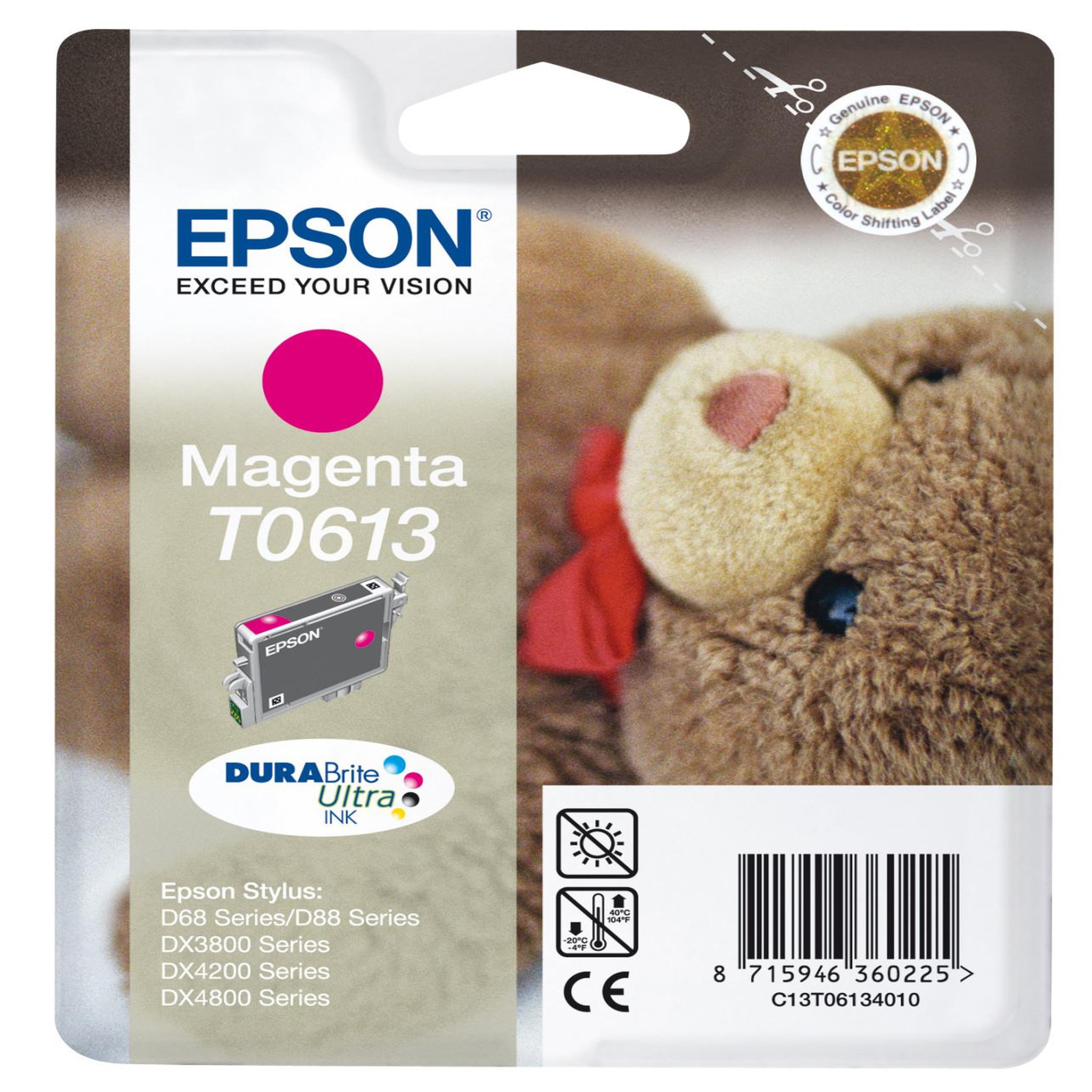 Voir la diapositive 3 : Epson Epson Teddybear T0613 cartouche d'encre 1 pièce(s) Original Magenta