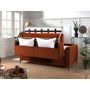 Voir la diapositive 4 : LISA DESIGN Owen - canapé 3 places convertible express couchage quotidien 140 cm matelas 12 cm en velours