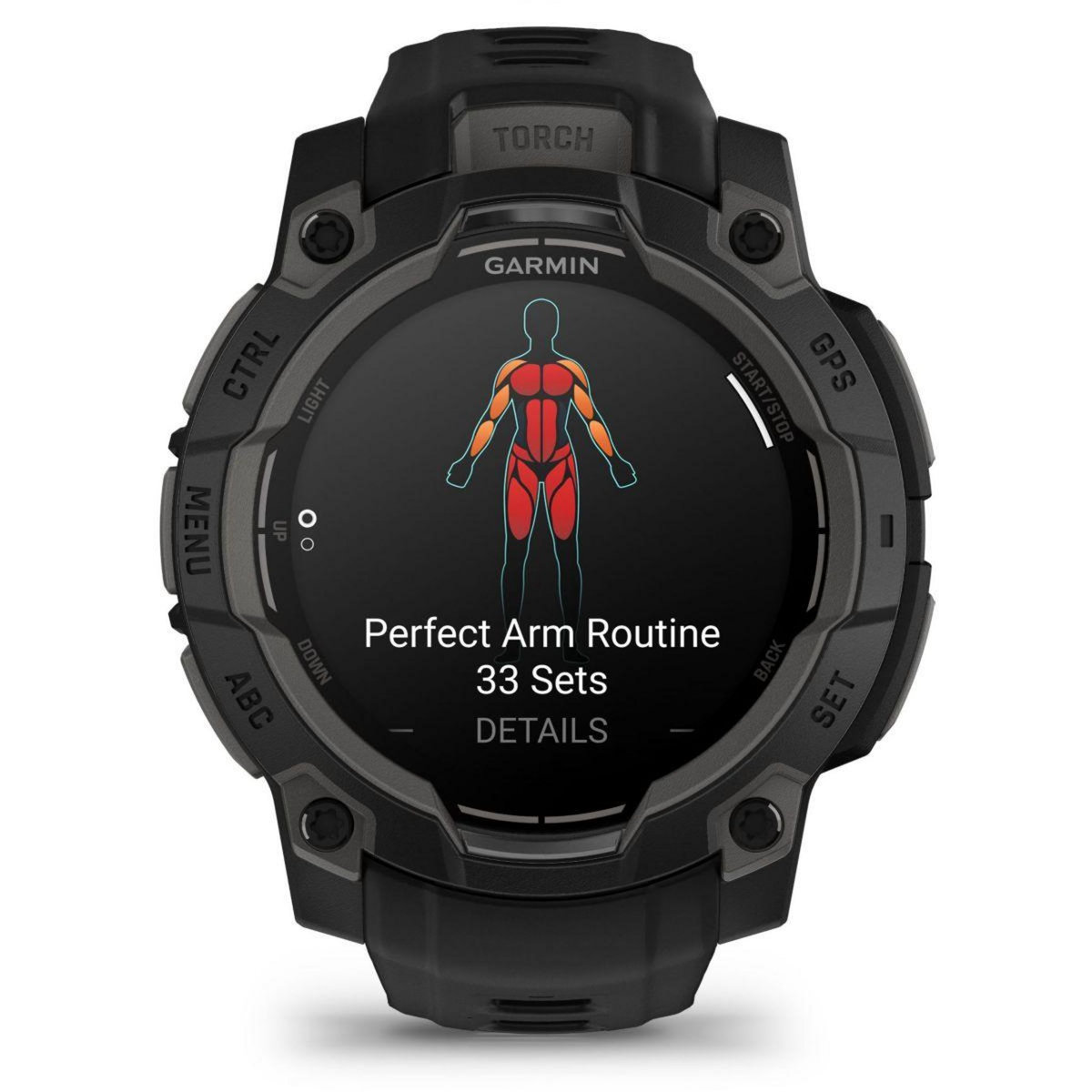 GARMIN Montre sport Instinct3 Amoled 45mm Noir Bracelet noir