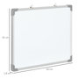 Voir la diapositive 3 : HOMCOM Tableau blanc aimanté magnétique dim. 60L x 45H cm nombreux accessoires inclus cadre aluminium
