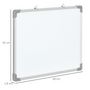 Voir la diapositive 3 : HOMCOM Tableau blanc aimanté magnétique dim. 60L x 45H cm nombreux accessoires inclus cadre aluminium