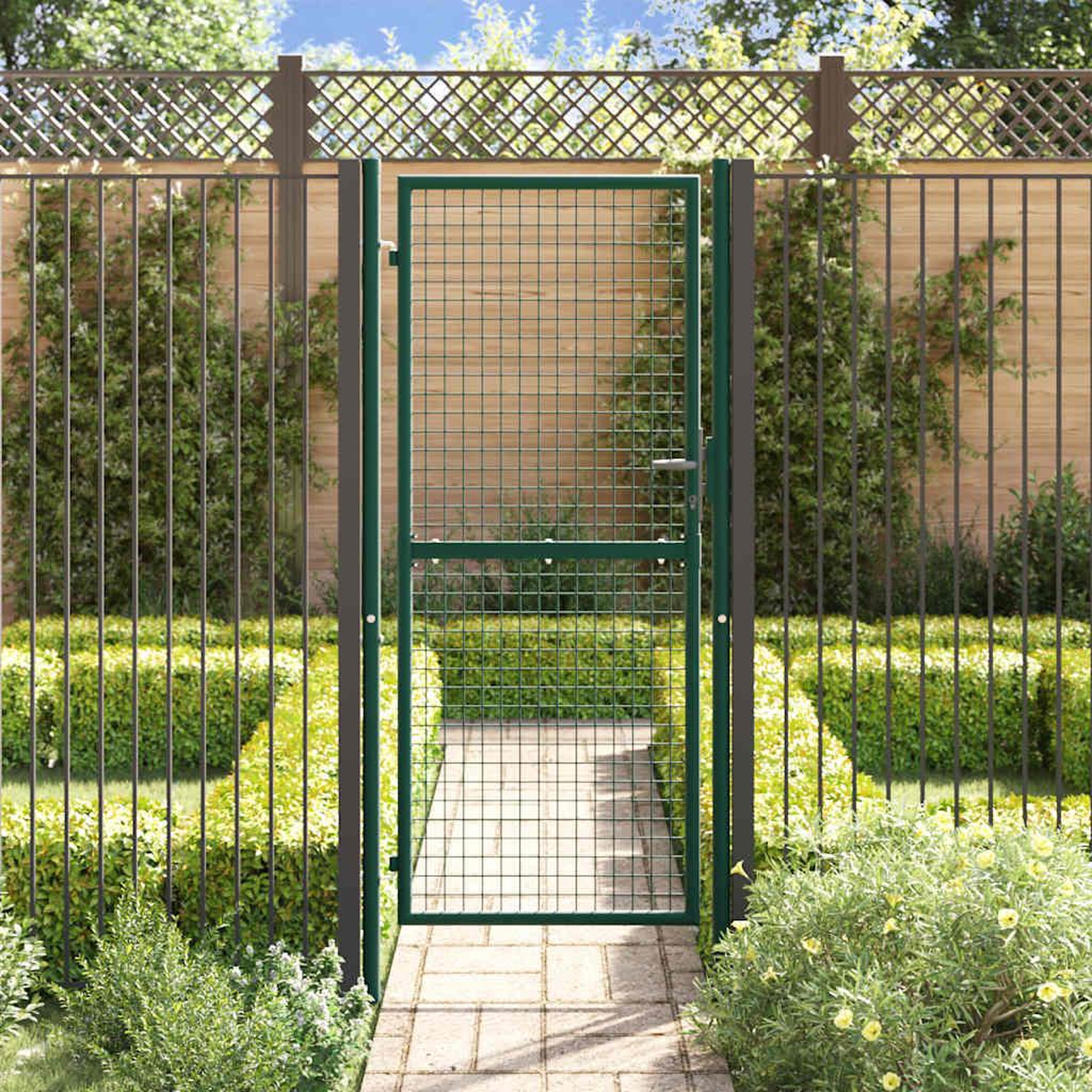 Voir la diapositive 3 : VIDAXL Portail de cloture en acier 100x200 cm vert