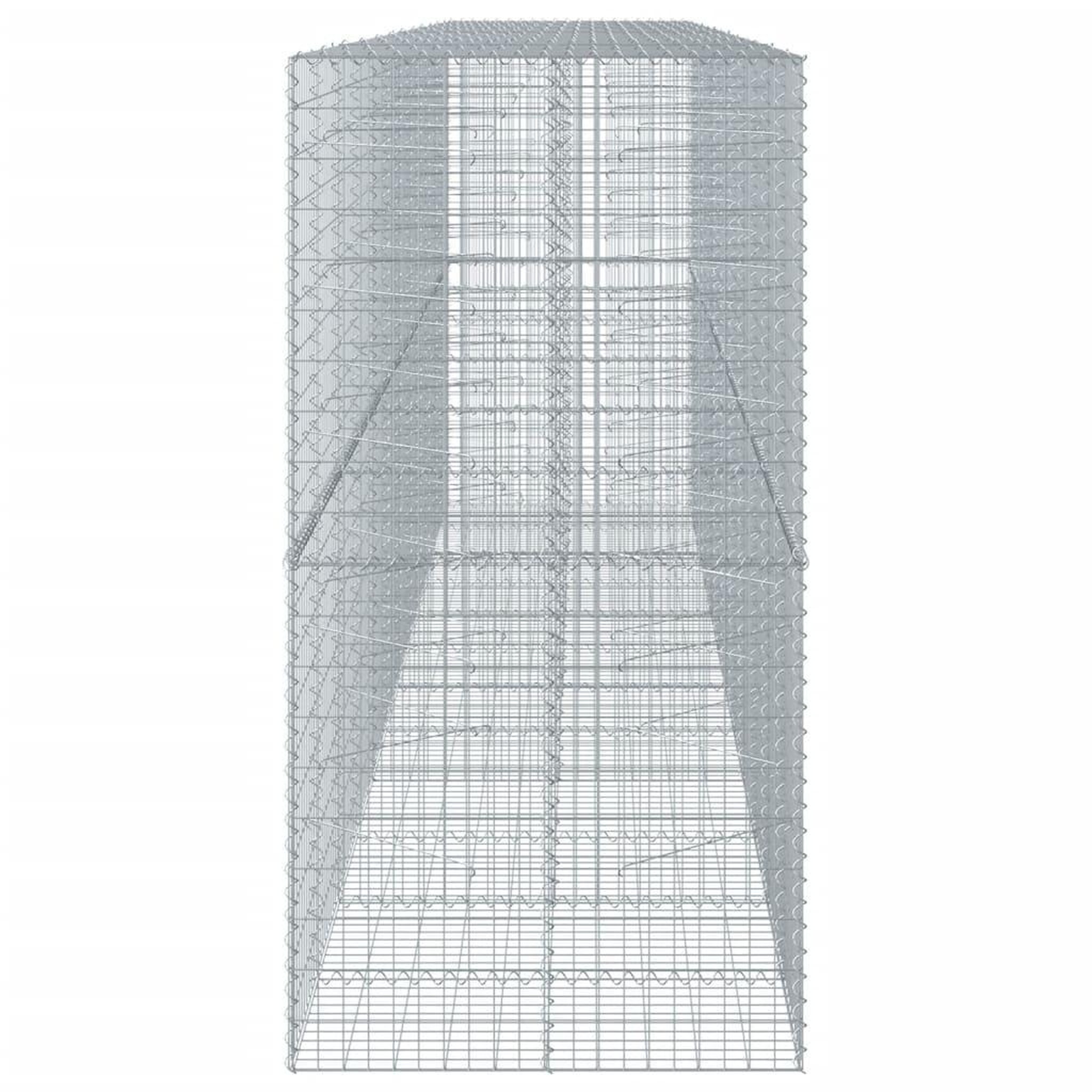 Voir la diapositive 4 : VIDAXL Panier gabion avec couvercle 600x100x200 cm fer galvanise