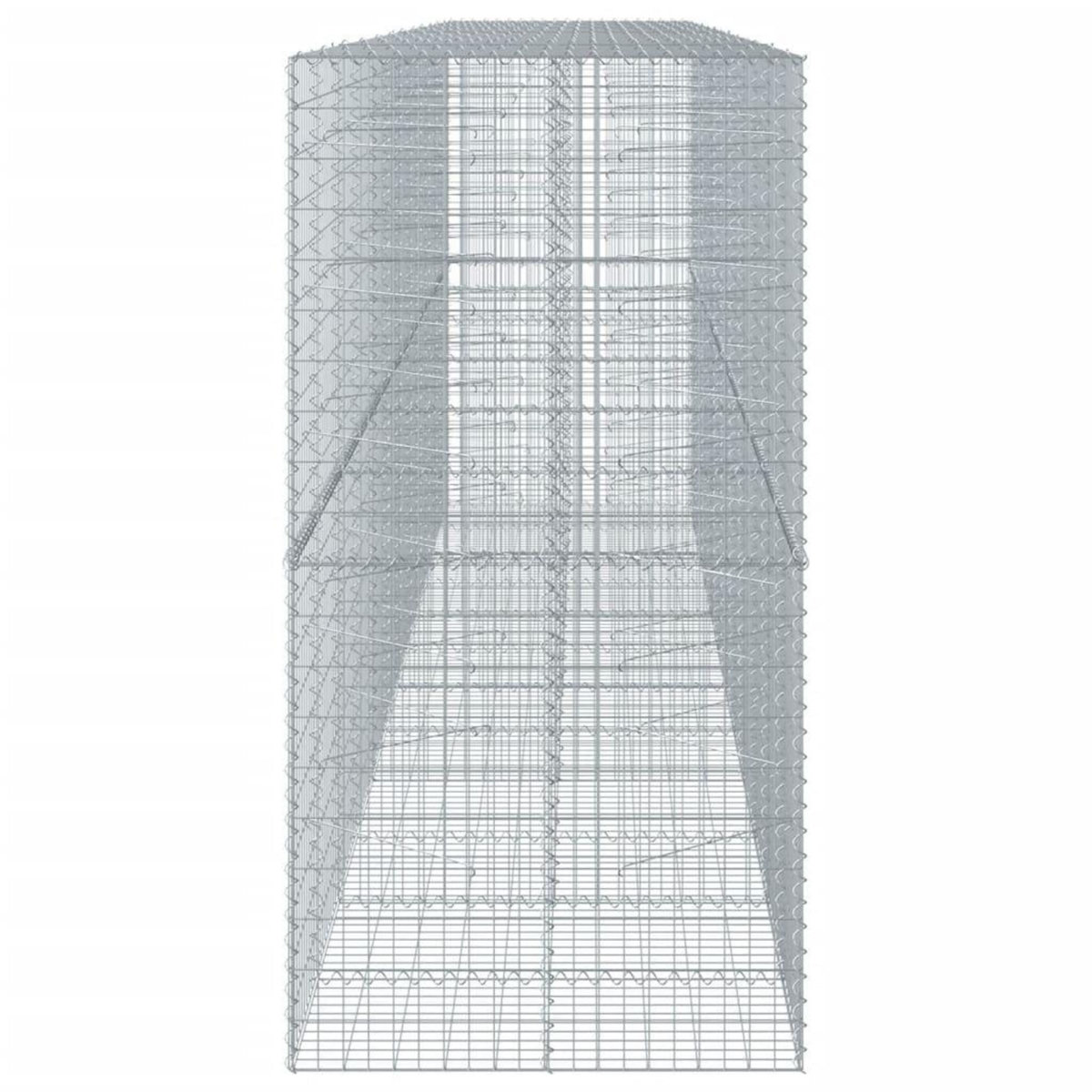 VIDAXL Panier gabion avec couvercle 600x100x200 cm fer galvanise