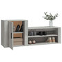 Voir la diapositive 4 : VIDAXL Armoire a chaussures Gris beton 130x35x54 cm Bois d'ingenierie