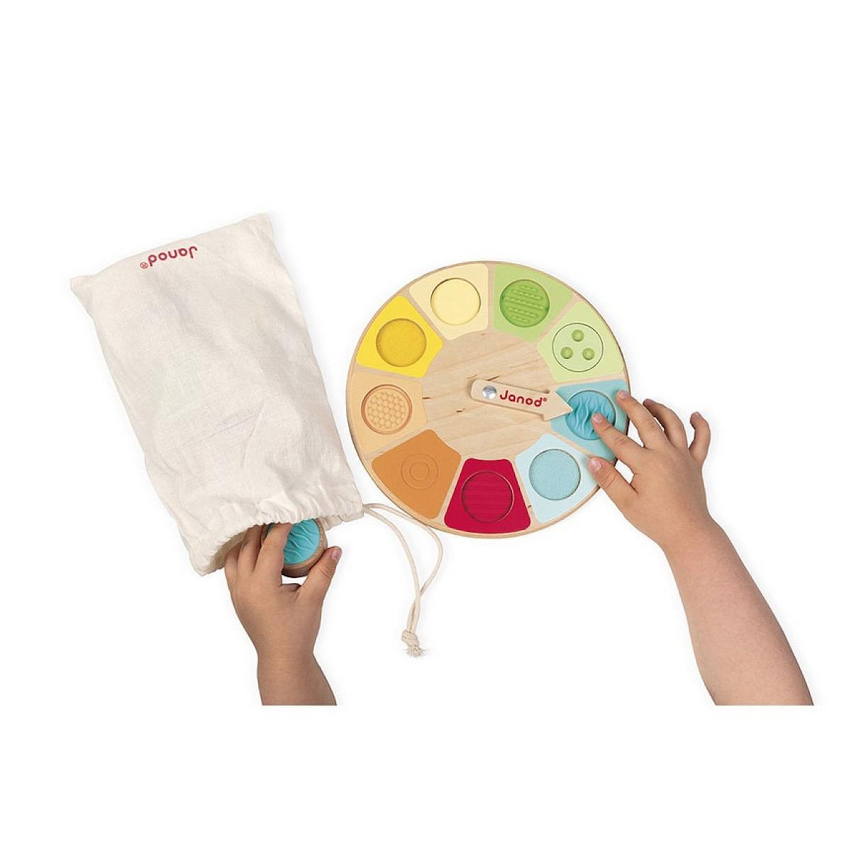 Juratoys-Janod Roue Memo Touch - Reconnaissance Tactile
