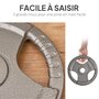 Voir la diapositive 5 : HOMCOM Disques de poids 2,5/2,5/5/5 Kg - 4 poids de musculation - dia. trou 5,4 cm - acier