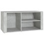 Voir la diapositive 2 : VIDAXL Armoire a chaussures Gris beton 100x35x45 cm Bois d'ingenierie