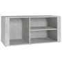 Voir la diapositive 2 : VIDAXL Armoire a chaussures Gris beton 100x35x45 cm Bois d'ingenierie