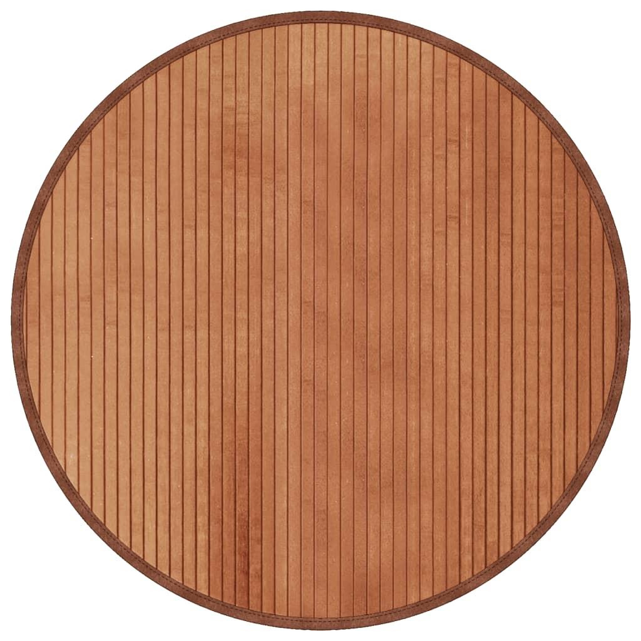 Voir la diapositive 2 : VIDAXL Tapis rond marron 80 cm bambou