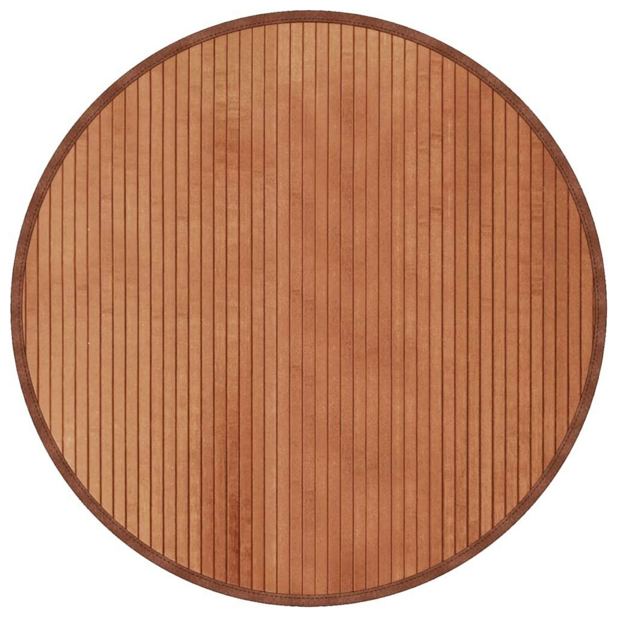VIDAXL Tapis rond marron 80 cm bambou