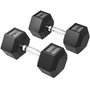 Voir la diapositive 5 : HOMCOM Lot de 2 haltères hexagonales 12,5 Kg - hexagon dumbbell musculation fitness - fonte caoutchouté
