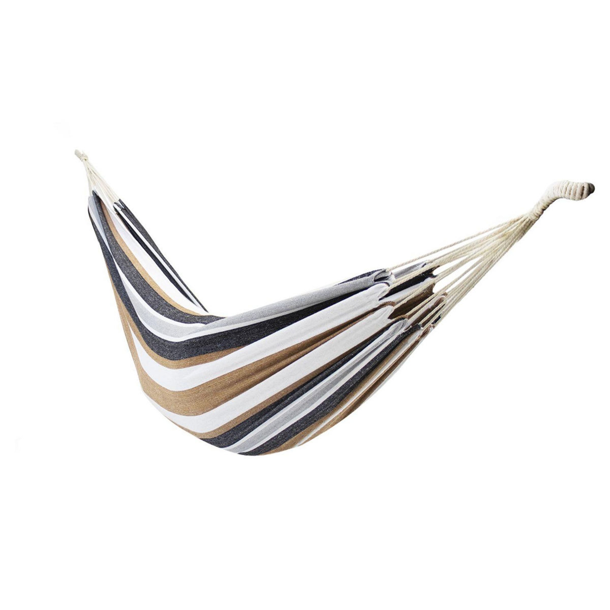 Inkazen Toile de hamac rayée brun 150 x200cm