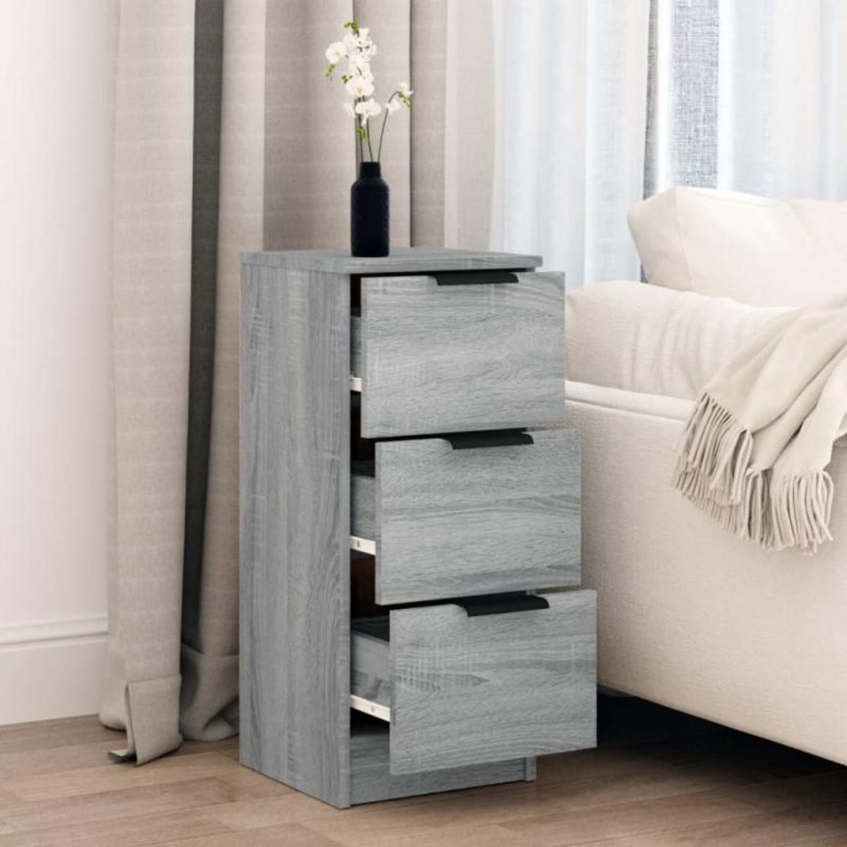 VIDAXL Buffet Sonoma gris 30x30x70 cm Bois d ingénierie