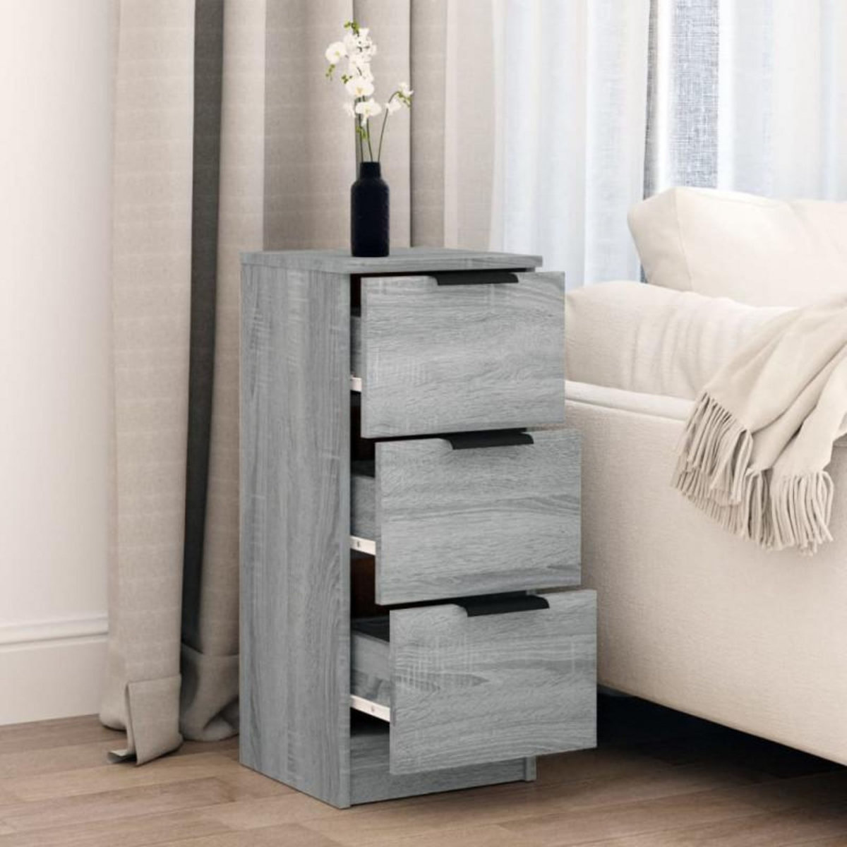 VIDAXL Buffet Sonoma gris 30x30x70 cm Bois d ingénierie