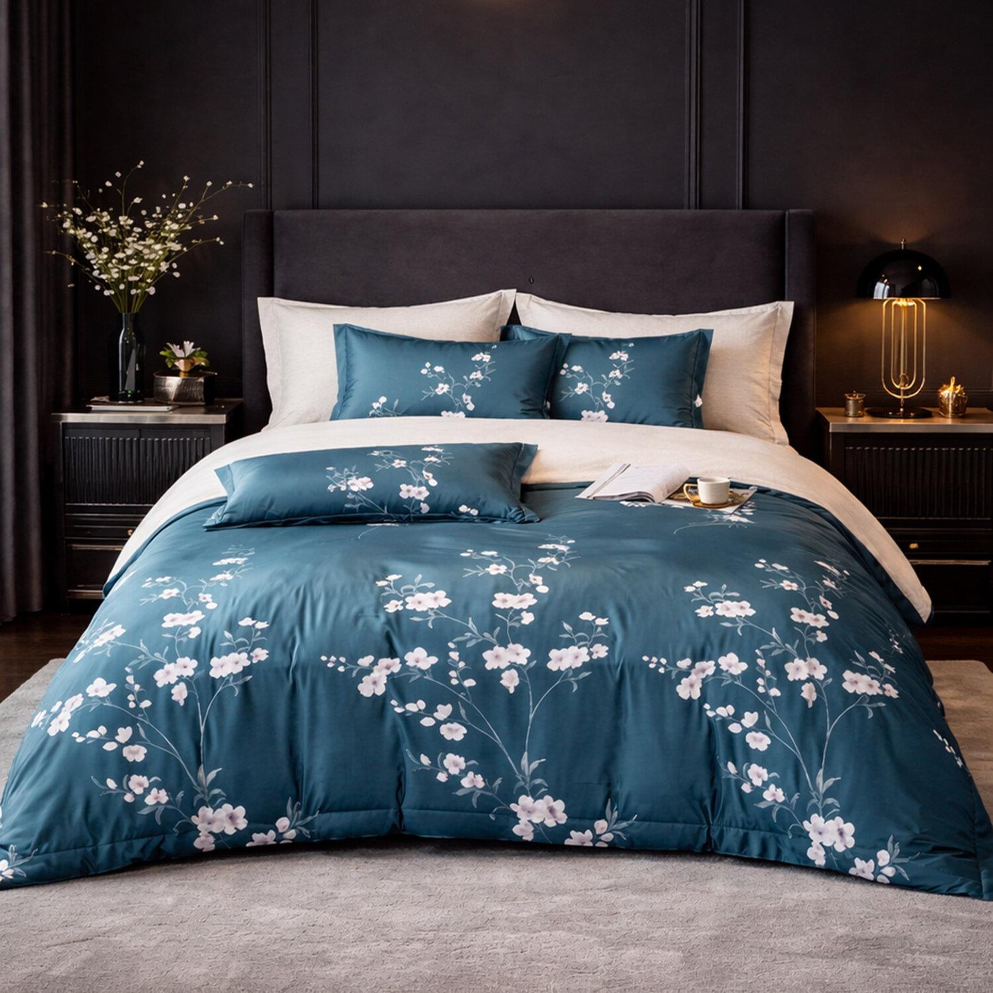 Voir la diapositive 1 : Home collection Parure housse de couette en coton 57 fils Tsuki
