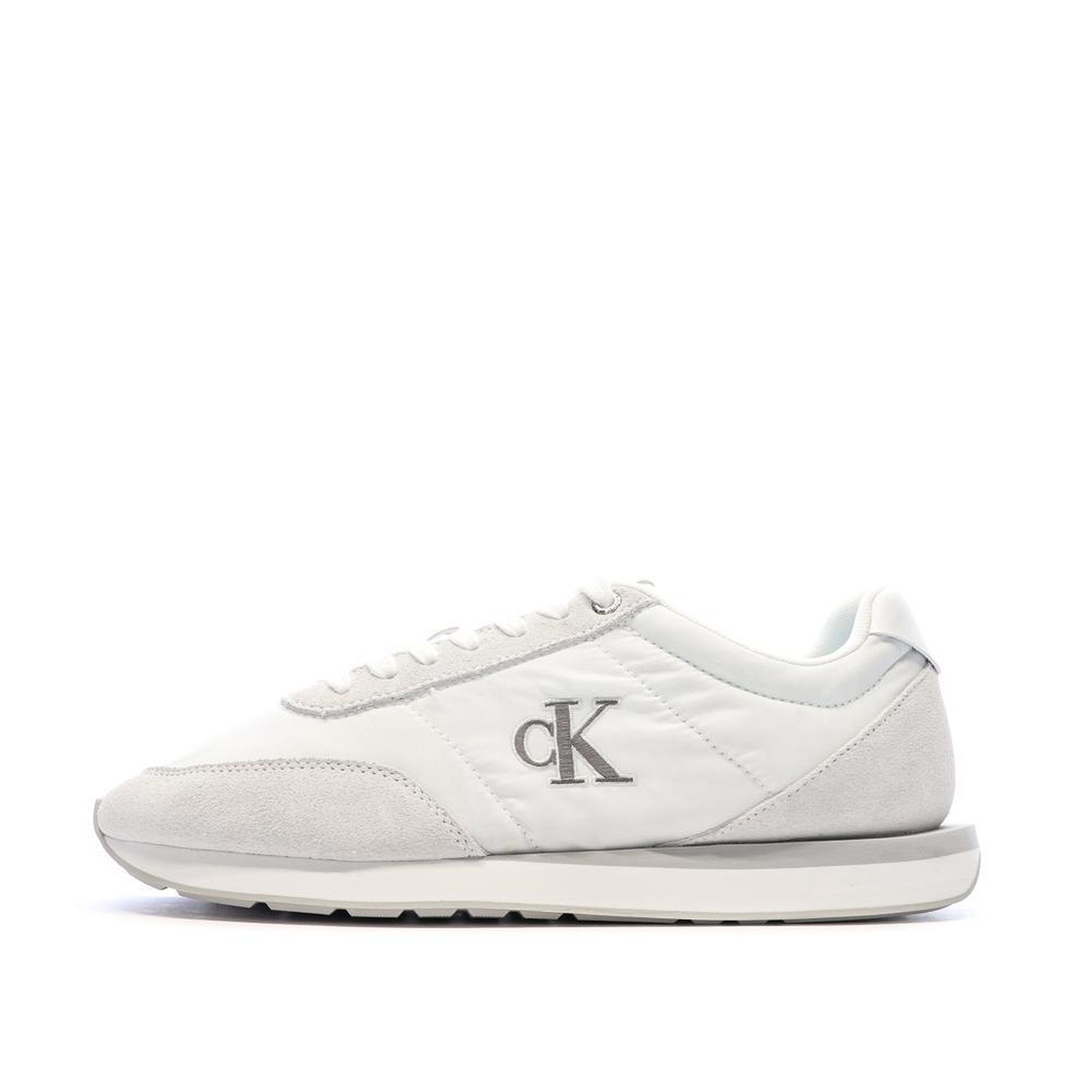 CALVIN KLEIN JEANS Baskets Blanc/Gris Homme Calvin Klein Jeans Retros. Coloris disponibles : Blanc