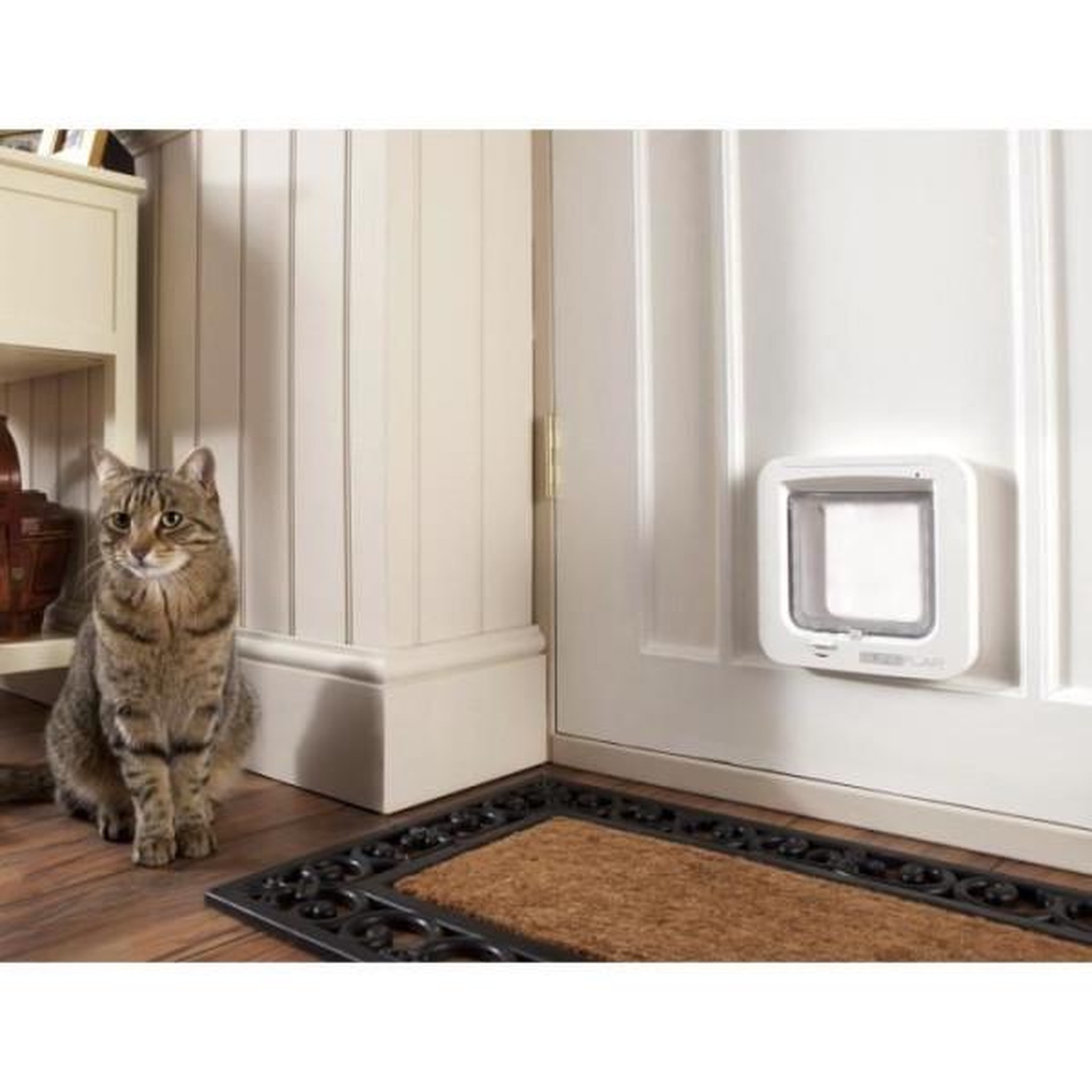 Voir la diapositive 3 : NO BRAND SUREFLAP Chatiere a puce électronique - Blanc - 142 mm x 120 mm (Mémorisation d'un maximum de 32 puces)