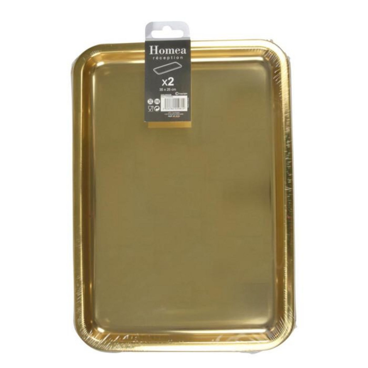 Paris Prix Lot de 2 Plateaux de Présentation  Noza  35cm Or