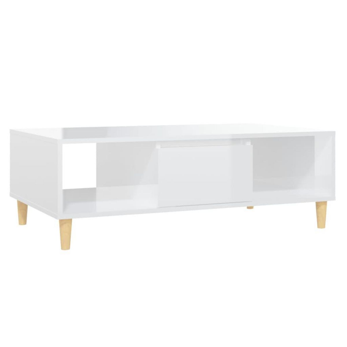 VIDAXL Table basse blanc brillant 103,5x60x35 cm bois d'ingenierie