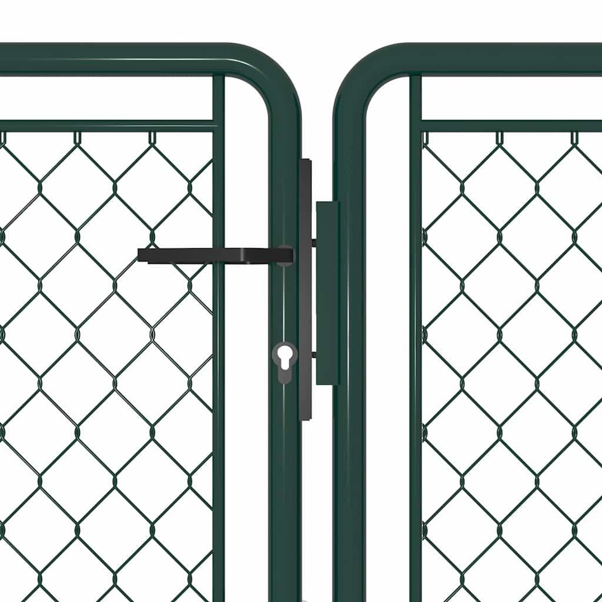 Voir la diapositive 3 : VIDAXL Portail de jardin en acier vert 400 x 75 cm