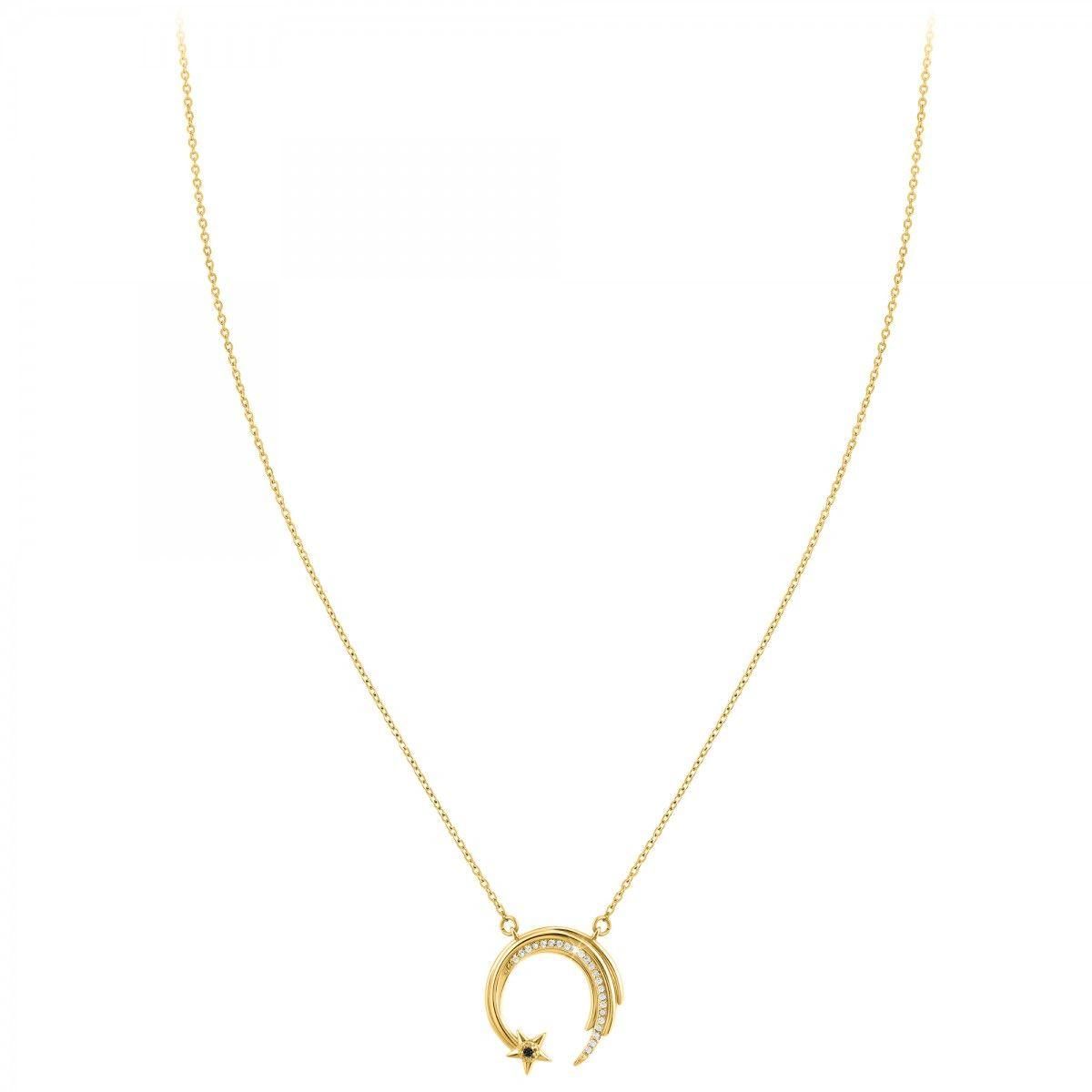 SC BOHEME Collier Etoile Filante par SC Bohème orné d'un véritable diamant noir