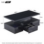 Voir la diapositive 3 : MERAX Table basse rectangulaire noir - 50x100 cm led panneaux de particules