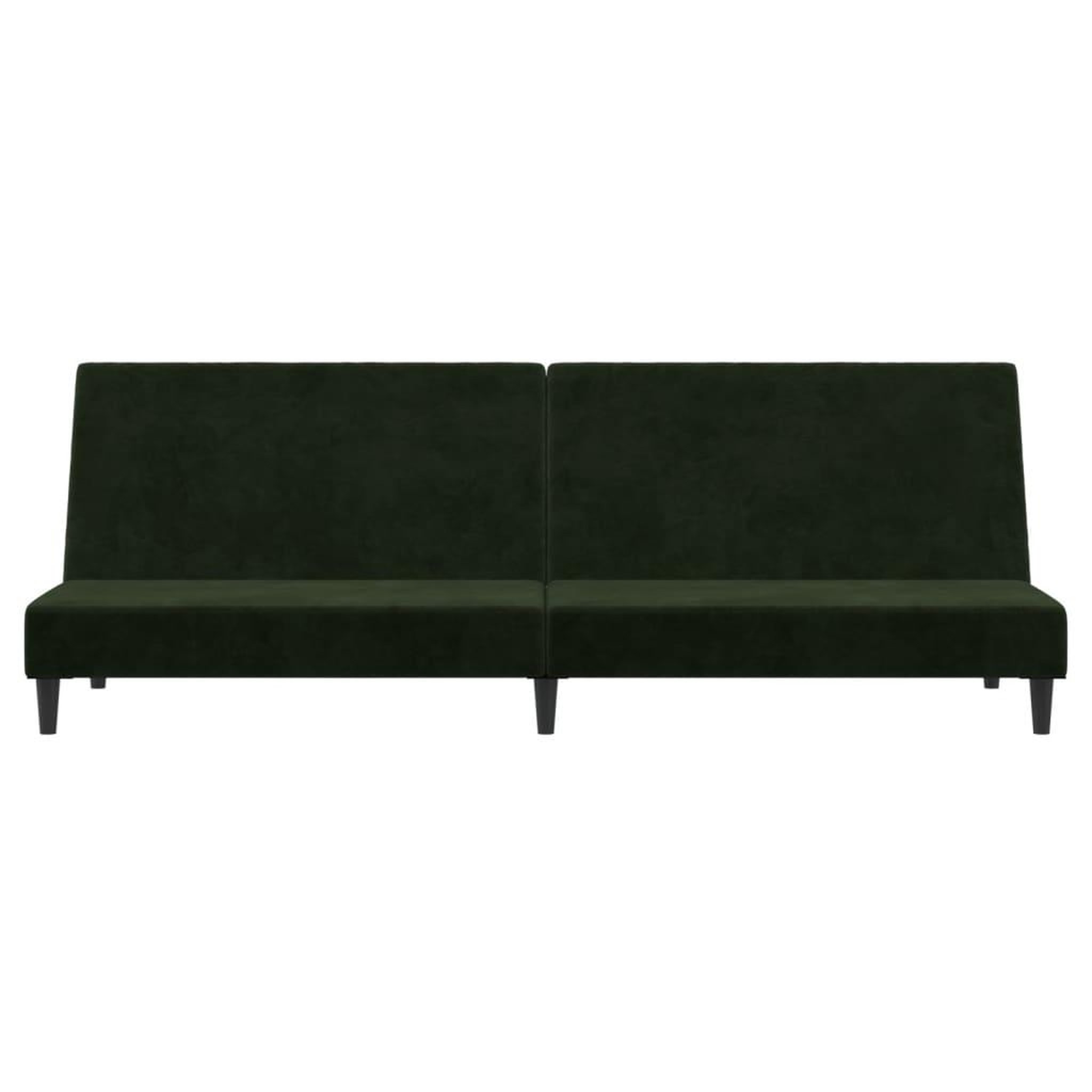 Voir la diapositive 5 : VIDAXL Canape-lit a 2 places vert fonce velours
