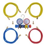 VIDAXL Set manifold 4 voies avec mallette