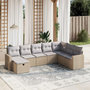 Voir la diapositive 1 : VIDAXL Salon de jardin avec coussins 8pcs melange beige resine tressee
