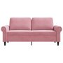 Voir la diapositive 4 : VIDAXL Canape a 2 places Rose 140 cm Velours
