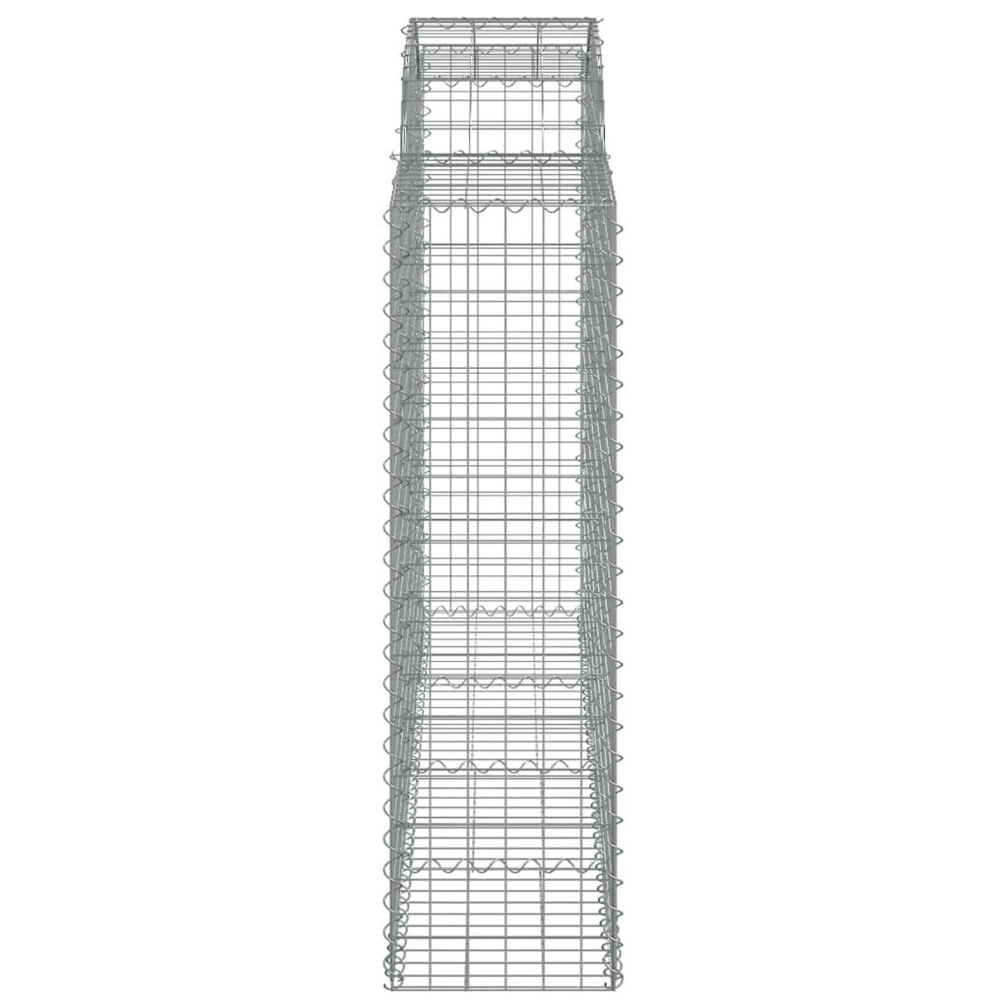 Voir la diapositive 5 : VIDAXL Paniers a gabions arques 7 pcs 200x50x140/160 cm Fer galvanise